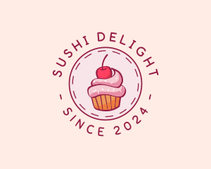 Sweet Cherry Cupcake logo design