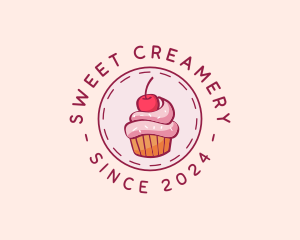 Sweet Cherry Cupcake logo design