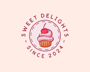 Sweet Cherry Cupcake logo design