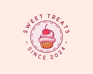 Sweet Cherry Cupcake logo design