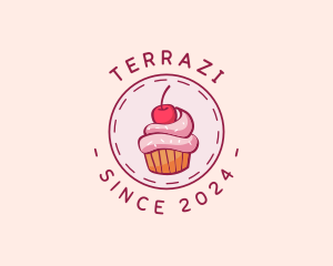 Sweet Cherry Cupcake logo design