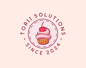 Sweet Cherry Cupcake logo design