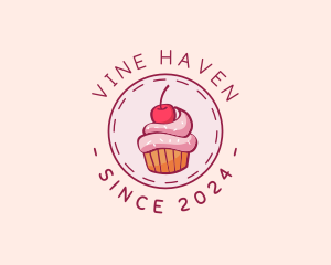 Sweet Cherry Cupcake logo design