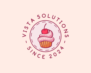 Sweet Cherry Cupcake logo design