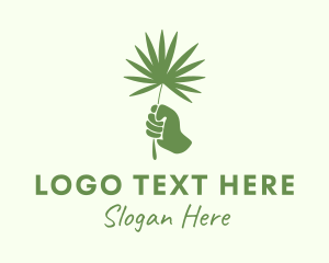 Herbalist - Tropical Nature Hand logo design