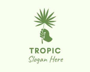 Tropical Nature Hand logo design