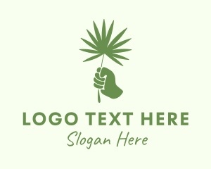 Gardener - Tropical Nature Hand logo design