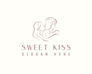 Kiss - Romantic Couple Kiss logo design