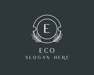 Style - Organic Natural Leaf Wreath logo design
