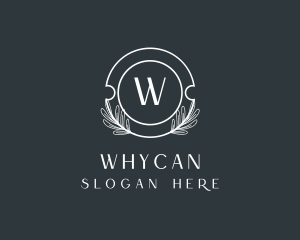 Luxurious - Organic Natural Leaf Wreath logo design