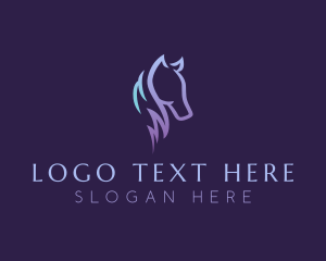 Orange Horse - Polo Horse Equestrian logo design