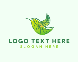 Animal - Green Leafy Bird logo design