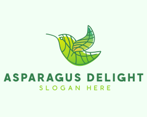 Green Leafy Bird logo design