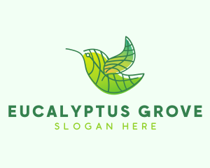 Green Leafy Bird logo design