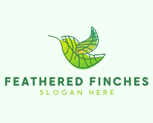 Green Leafy Bird logo design