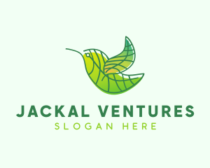 Green Leafy Bird logo design