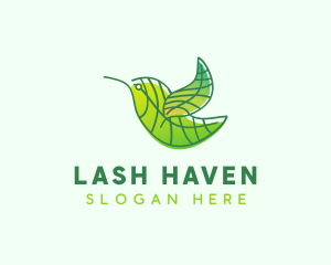 Green Leafy Bird logo design