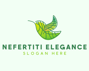 Green Leafy Bird logo design