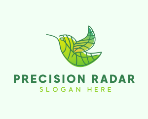 Green Leafy Bird logo design