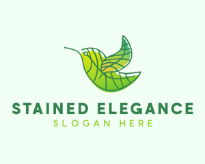 Green Leafy Bird logo design