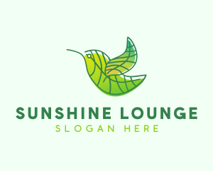 Green Leafy Bird logo design