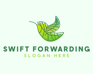 Green Leafy Bird logo design