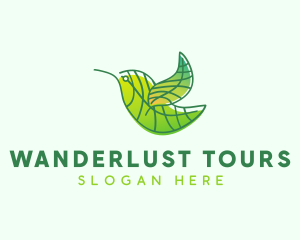 Green Leafy Bird logo design