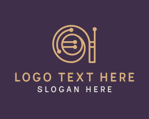 Yellow - Digital Tech Letter A logo design