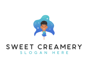 Cotton Candy Man logo design