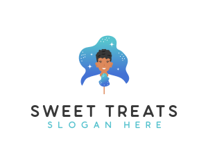 Cotton Candy Man logo design