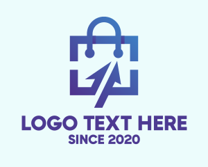 Comma - Digital Shopping Bag logo design