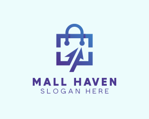 Digital Shopping Bag logo design