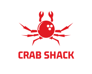 Bowling Ball Crab logo design