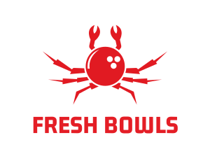 Bowling Ball Crab logo design