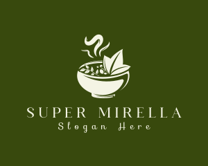 Natural - Herbal Food Bowl logo design
