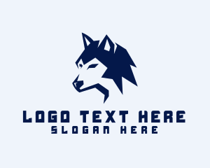 Husky - Alpha Wild Wolf logo design