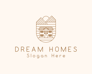 Villa - Countryside Mountain Mansion logo design