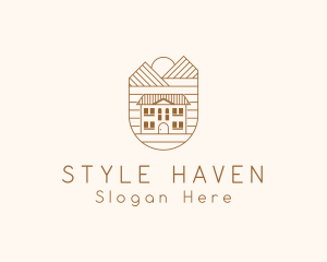 Hostel - Countryside Mountain Mansion logo design
