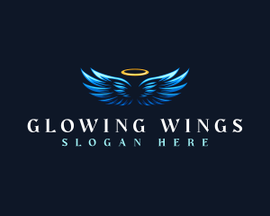 Wing Halo Angel logo design