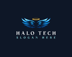 Wing Halo Angel logo design