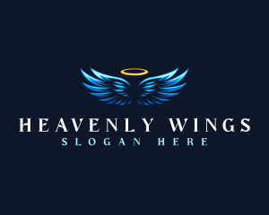 Wing Halo Angel logo design