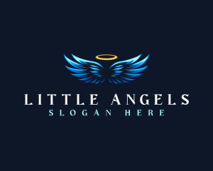 Wing Halo Angel logo design