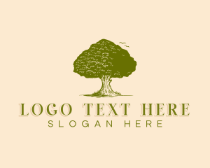 Oak - Agriculture Oak Tree logo design