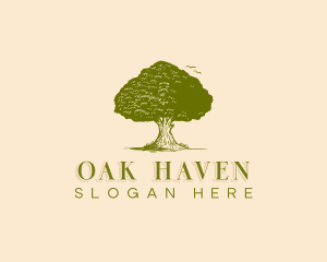 Oak - Agriculture Oak Tree logo design