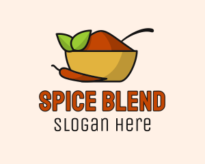 Seasoning - Leaf Chili Pepper Spice Powder logo design