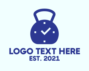 Time - Gym Kettlebell Time logo design
