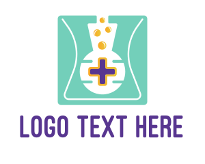 Pharmacist - Flask Medical Cross logo design