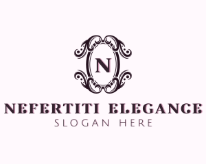 Shield Floral Decoration logo design