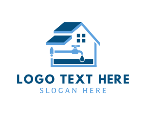 Water Pipe - House Faucet Fixing logo design