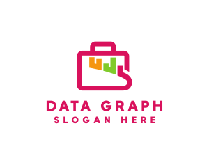 Graph Briefcase Business logo design